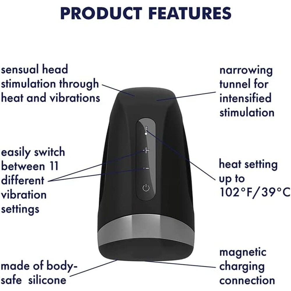 Satisfyer Men Heat And Vibration Masturbator | Male Vibrator | Satisfyer | Bodyjoys