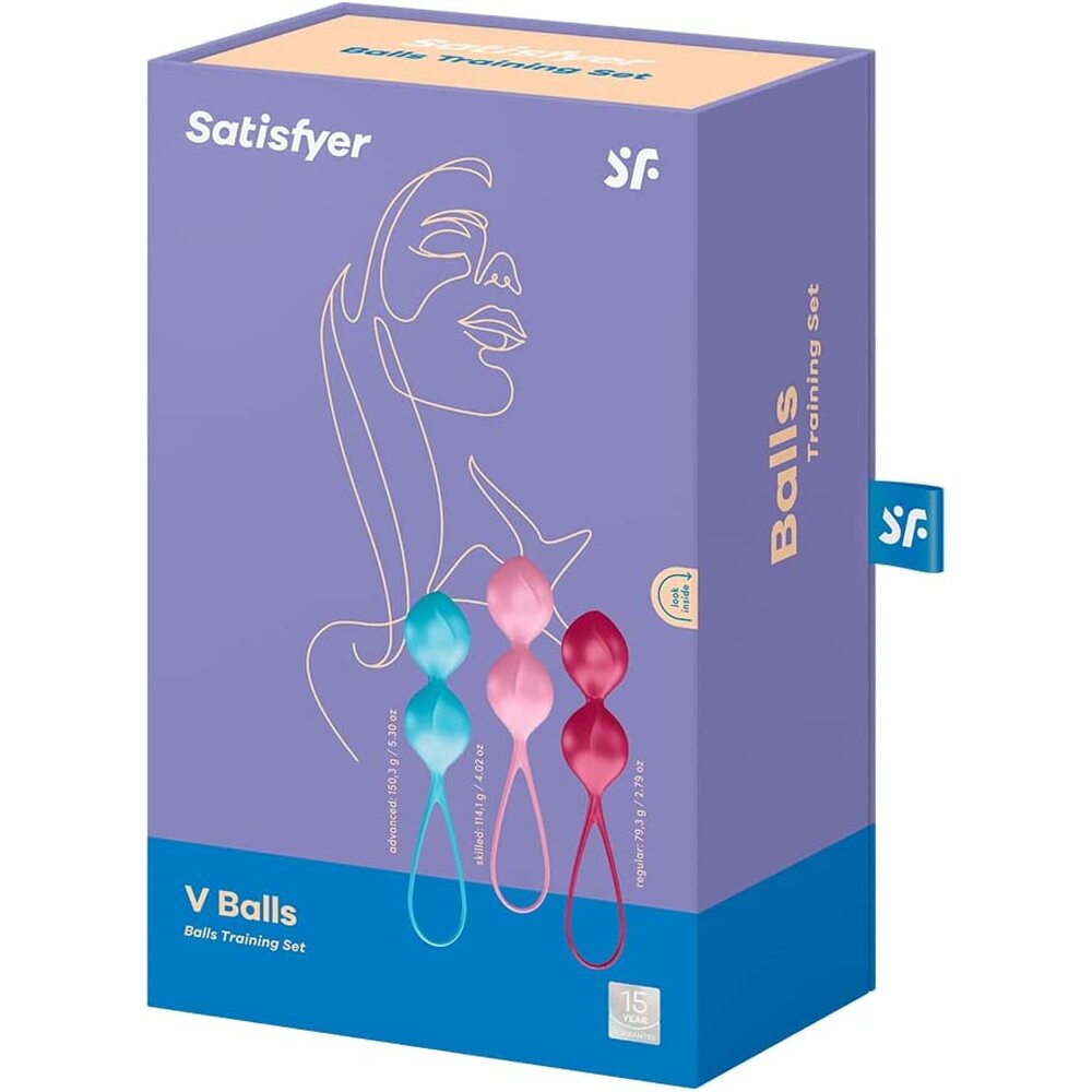 Satisfyer Set Of Weighted Double Training Orgasm Balls 3 Pieces | Kegel Exercisers | Satisfyer | Bodyjoys