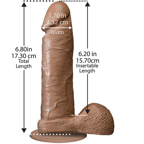 The Realistic Cock 6 Inch Firmskyn Lifelike Dildo Flesh Brown | Realistic Dildo | Doc Johnson | Bodyjoys