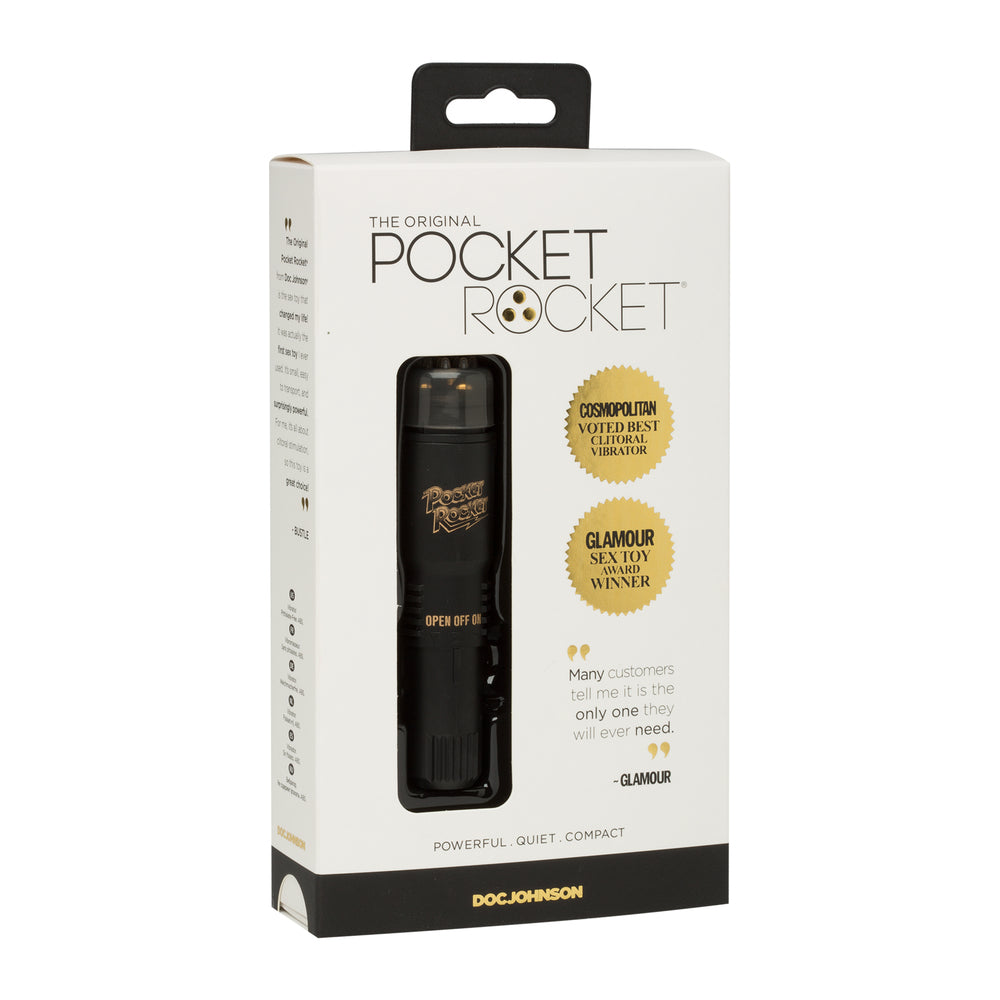 The Original Pocket Rocket Black | Bullet Vibrator | Doc Johnson | Bodyjoys