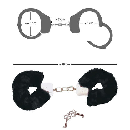 Bad Kitty Black Plush Handcuffs | Bondage Handcuffs | Bad Kitty | Bodyjoys