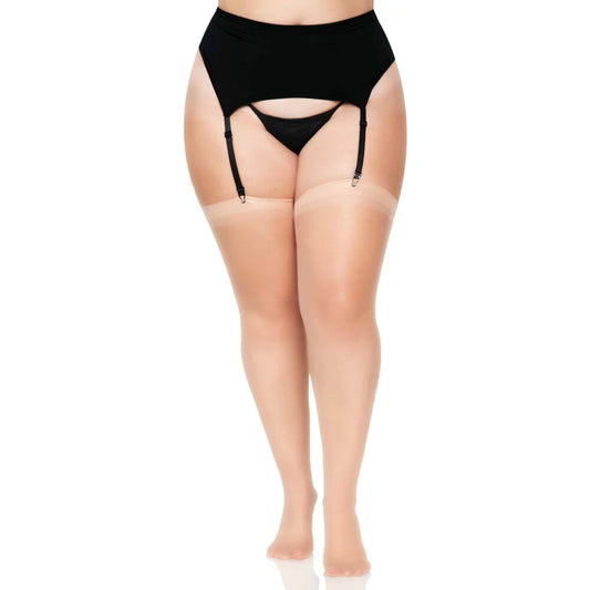 Leg Avenue Sheer Stockings Nude Plus Size 14 To 18 | Sexy Stockings | Leg Avenue Lingerie | Bodyjoys