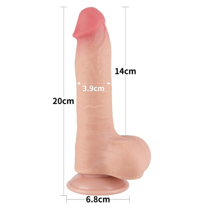 Lovetoy 8 Inch Sliding-Skin Dual Layer Bendable Dong | Large Dildo | Lovetoy | Bodyjoys