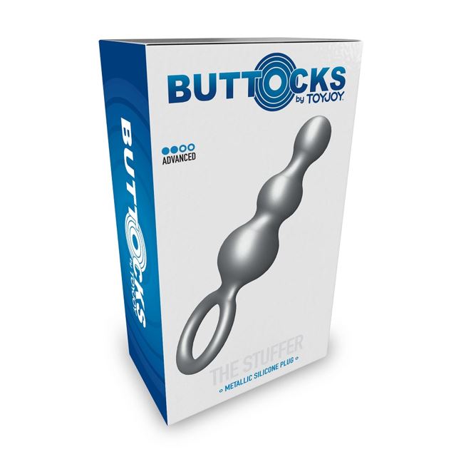 ToyJoy Buttocks The Stuffer 3-Balls Metallic Silicone Plug | Classic Butt Plug | ToyJoy | Bodyjoys