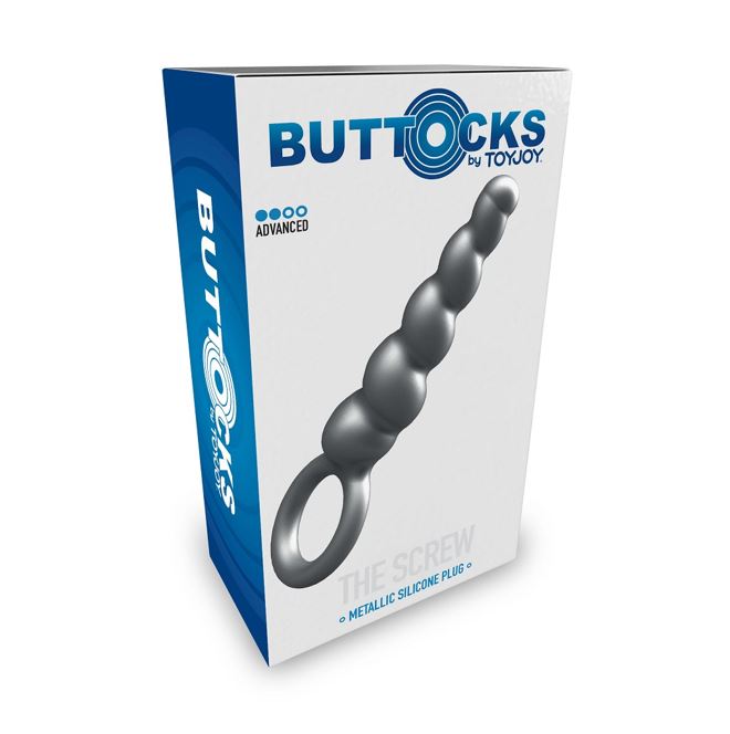 ToyJoy Buttocks The Screw Metallic Silicone Butt Plug | Classic Butt Plug | ToyJoy | Bodyjoys