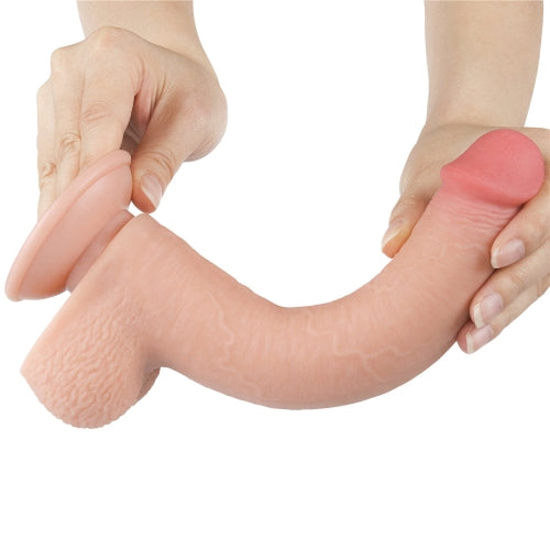 Lovetoy 9 Inch Sliding Skin Dual Layer Bendable Dong | Large Dildo | Lovetoy | Bodyjoys