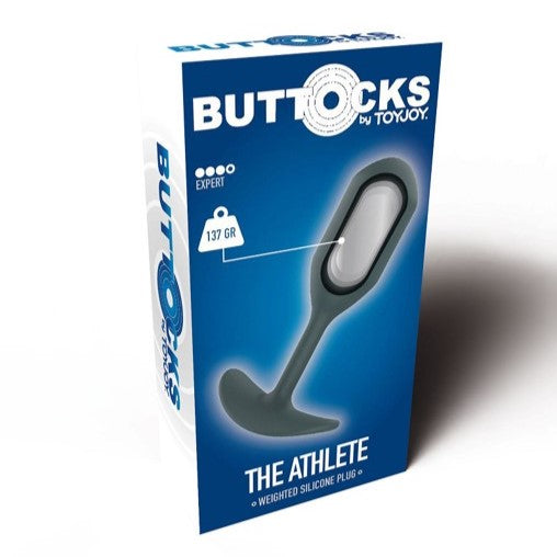 ToyJoy Buttocks The Athlete Weighted Silicone Anal Plug Grey | Classic Butt Plug | ToyJoy | Bodyjoys