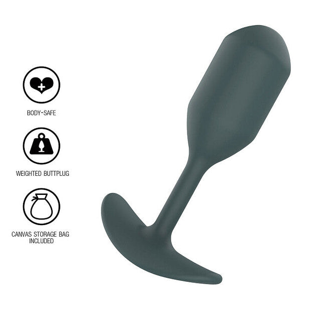 ToyJoy Buttocks The Athlete Weighted Silicone Anal Plug Grey | Classic Butt Plug | ToyJoy | Bodyjoys