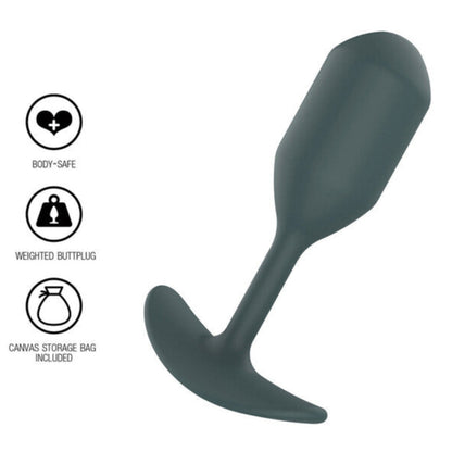 ToyJoy Buttocks The Champ Weighted Silicone Anal Plug Grey | Classic Butt Plug | ToyJoy | Bodyjoys