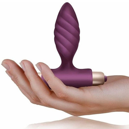 Rocks-Off Climaximum Oryx Twisted Vibrating Butt Plug Purple | Vibrating Butt Plug | Rocks-Off | Bodyjoys