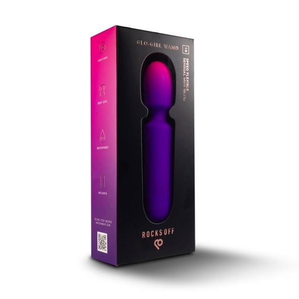 Rocks-Off Glo-Girl Wand Massager Purple | Massage Wand Vibrator | Rocks-Off | Bodyjoys