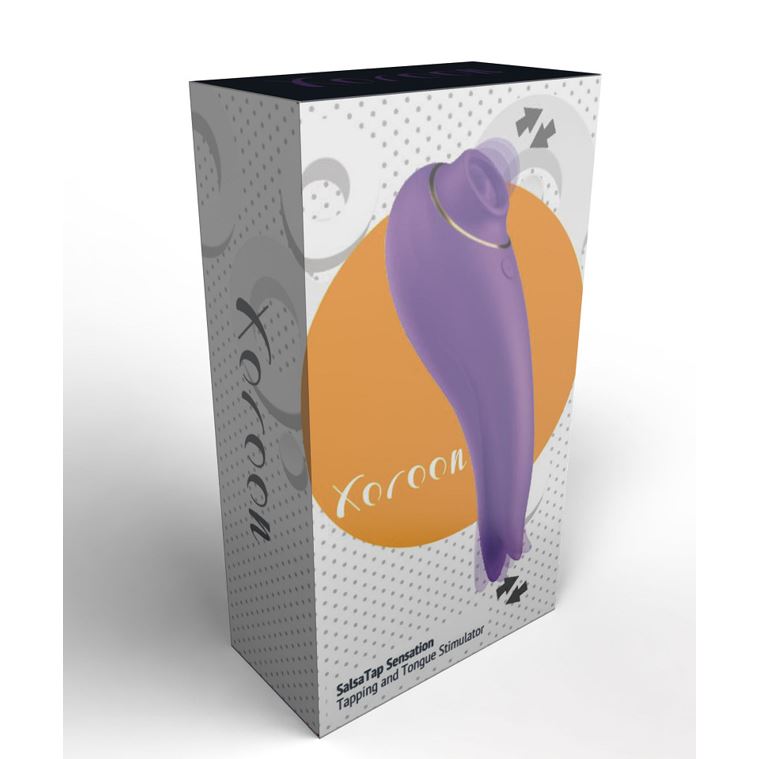 Xocoon SalsaTap Tapping And Tongue Stimulator Purple | Clitoral Suction Vibrator | Xocoon | Bodyjoys