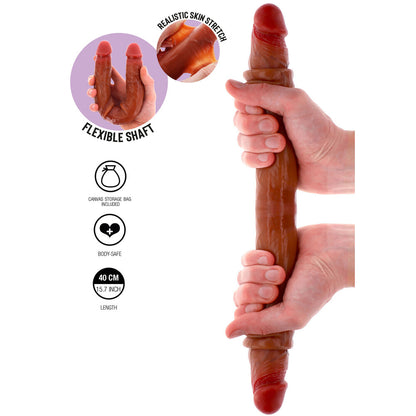 ToyJoy Get Real 15.7 Inch Silicone Sliding Foreskin Double Dong | Double-Ended Dildo | ToyJoy | Bodyjoys