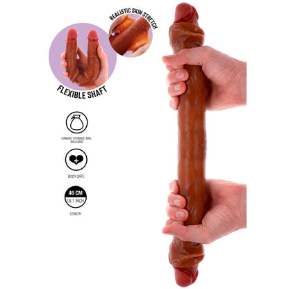 ToyJoy Get Real 18 Inch Silicone Sliding Foreskin Double Dong | Double-Ended Dildo | ToyJoy | Bodyjoys