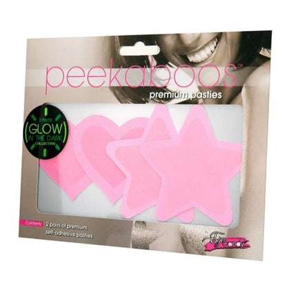 Peekaboo Glow-In-The-Dark Nipple Pasties Hot Pink | Nipple Tassels & Pasties | Peekaboo Pasties | Bodyjoys