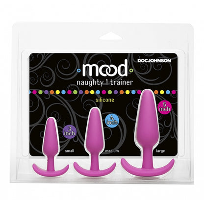 Mood Naughty 1 Butt Plug Trainer Set 3 Pieces | Butt Plug Set | Doc Johnson | Bodyjoys