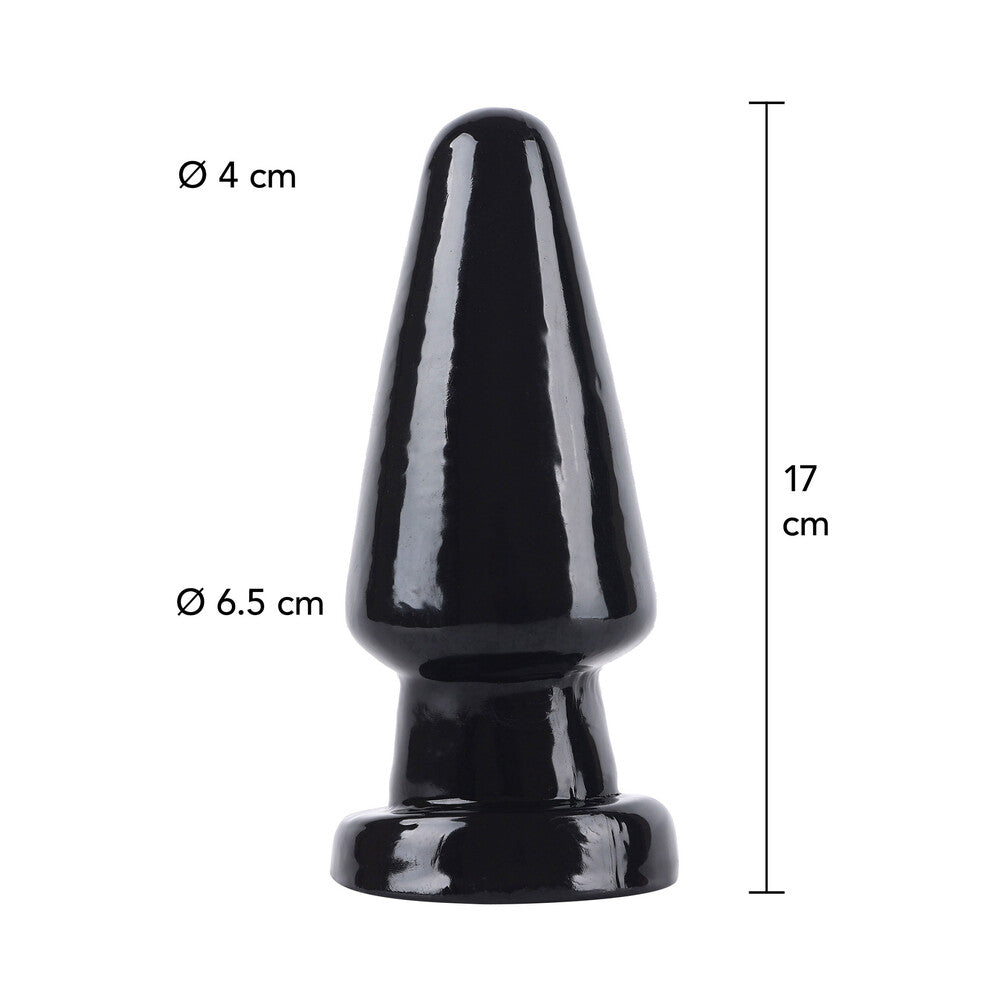 Hidden Desire Extreme 6.6 Inch Cone Head Butt Plug Black | Large Butt Plug | Hidden Desire | Bodyjoys