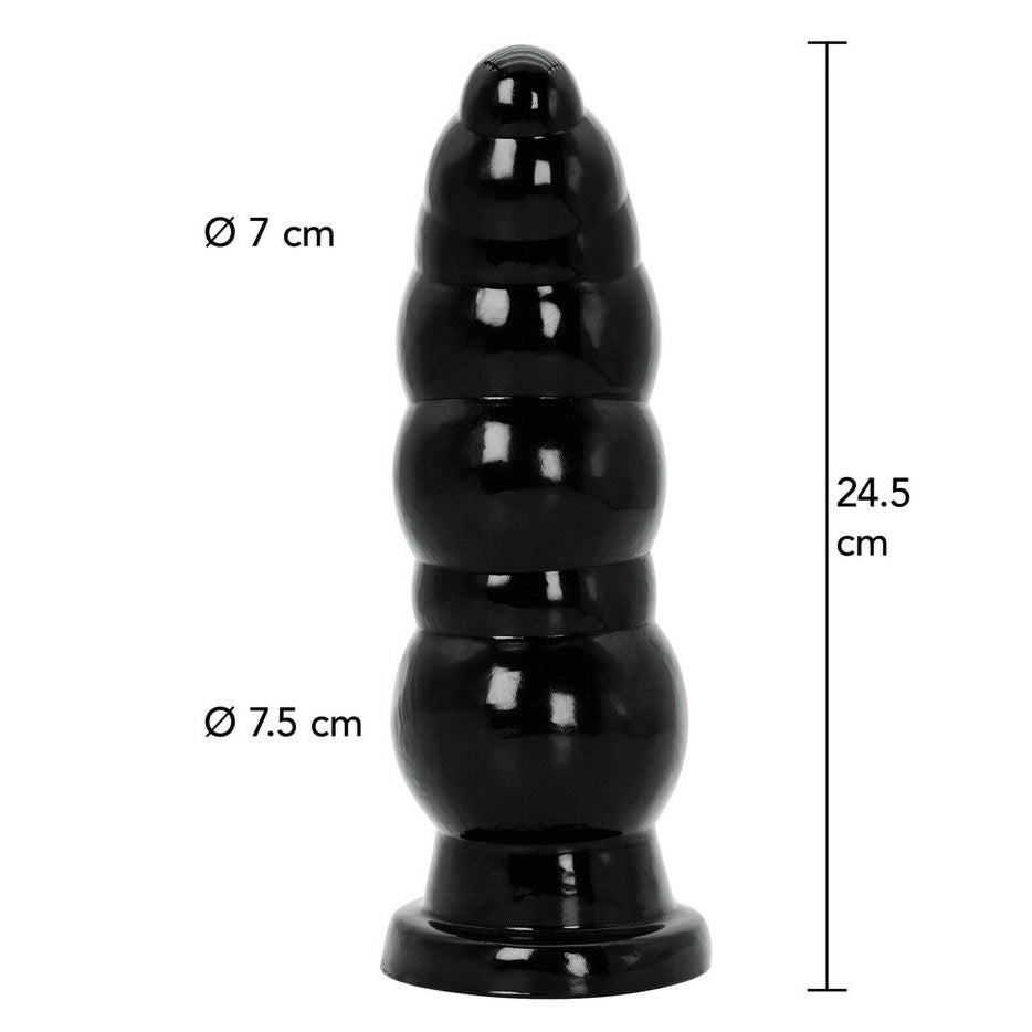 Hidden Desire Extreme 9.6 Inch XL Balls Butt Plug Black | Large Butt Plug | Hidden Desire | Bodyjoys