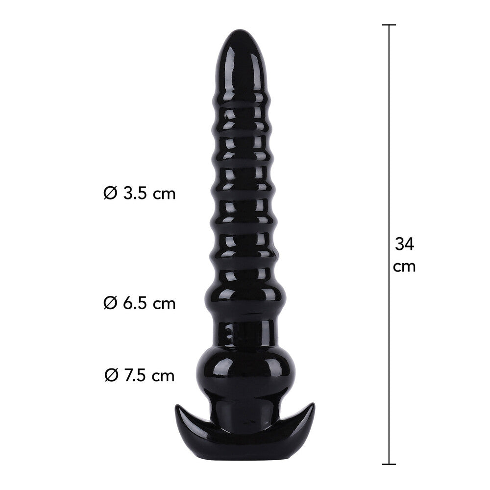 Hidden Desire Extreme 13.1 Inch XXL Anal Drill Dildo Black | Extreme Dildo | Hidden Desire | Bodyjoys