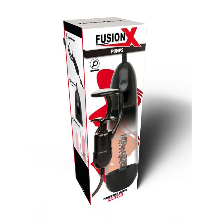 Hidden Desire Fusion X Magnifying Sleeve Penis Pump Black | Penis Pump | Hidden Desire | Bodyjoys