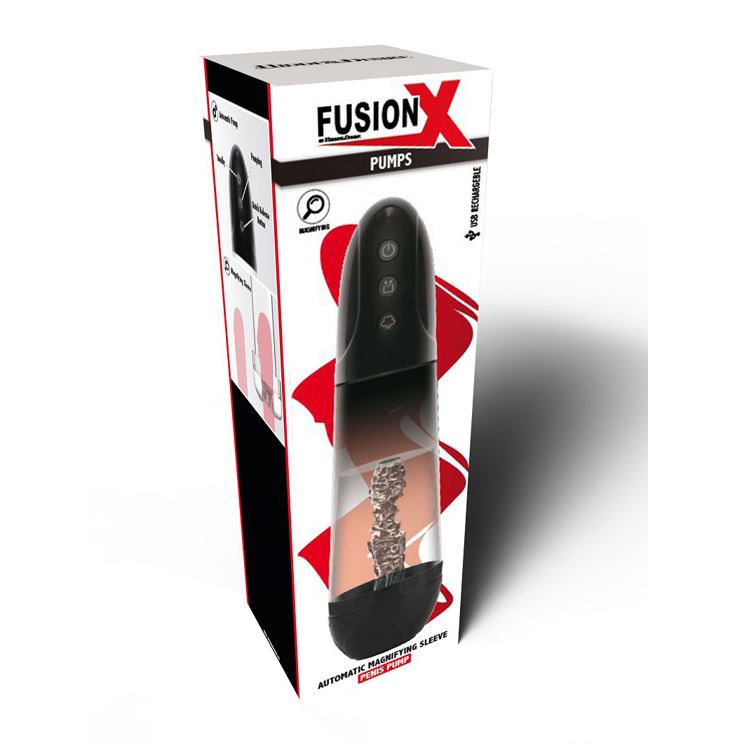 Hidden Desire Fusion X Automatic Magnifying Penis Pump Black | Penis Pump | Hidden Desire | Bodyjoys