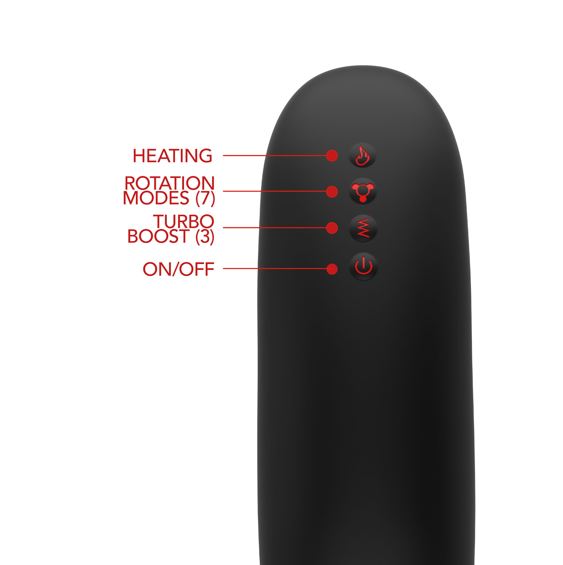 Hidden Desire Fusion X Beaded Tongue Masturbator Black | Male Vibrator | Hidden Desire | Bodyjoys