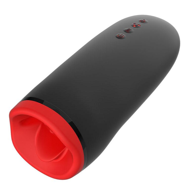 Hidden Desire Fusion X Beaded Tongue Masturbator Black | Male Vibrator | Hidden Desire | Bodyjoys