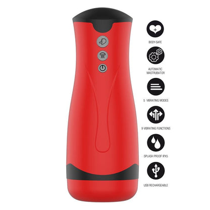 Hidden Desire Fusion X Super Suction Masturbator Red | Male Vibrator | Hidden Desire | Bodyjoys