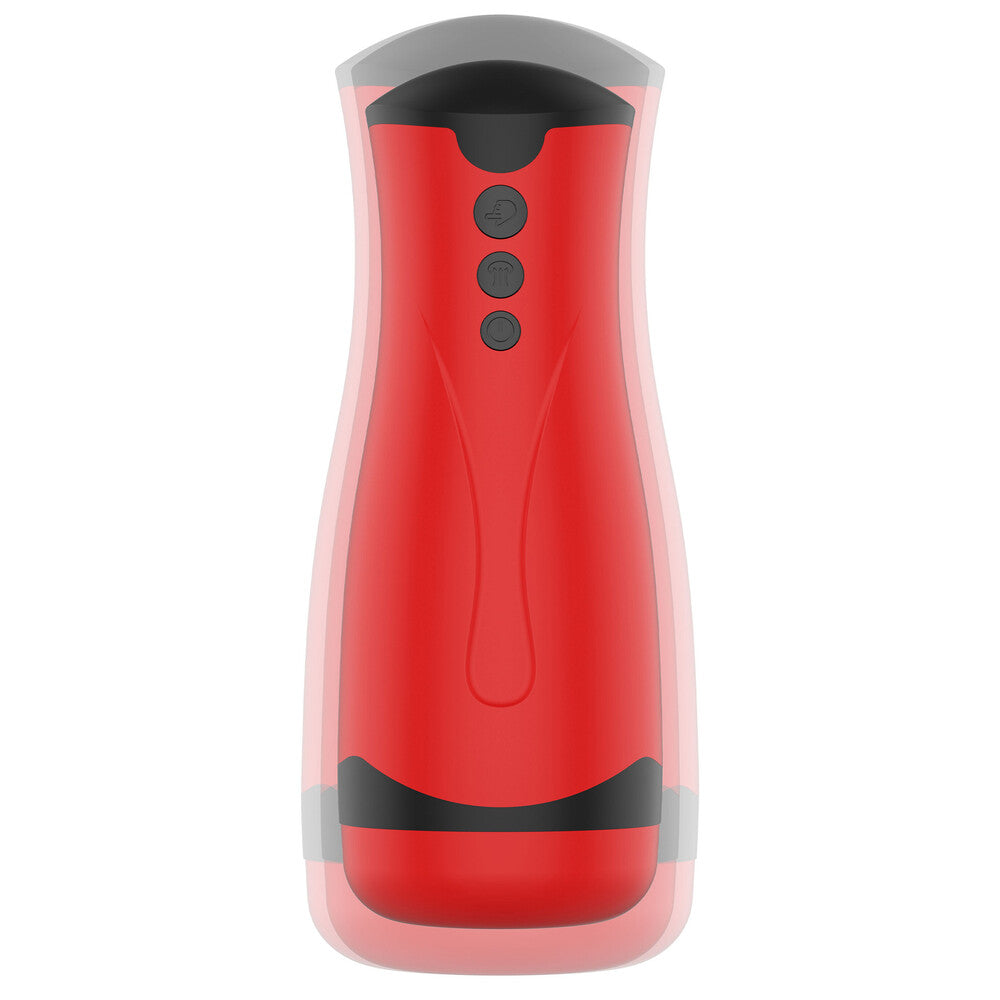 Hidden Desire Fusion X Super Suction Masturbator Red | Male Vibrator | Hidden Desire | Bodyjoys