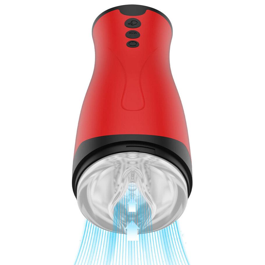 Hidden Desire Fusion X Super Suction Masturbator Red | Male Vibrator | Hidden Desire | Bodyjoys