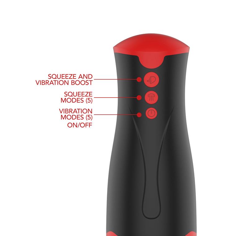 Hidden Desire Fusion X Deep Squeeze Masturbator Black | Male Vibrator | Hidden Desire | Bodyjoys