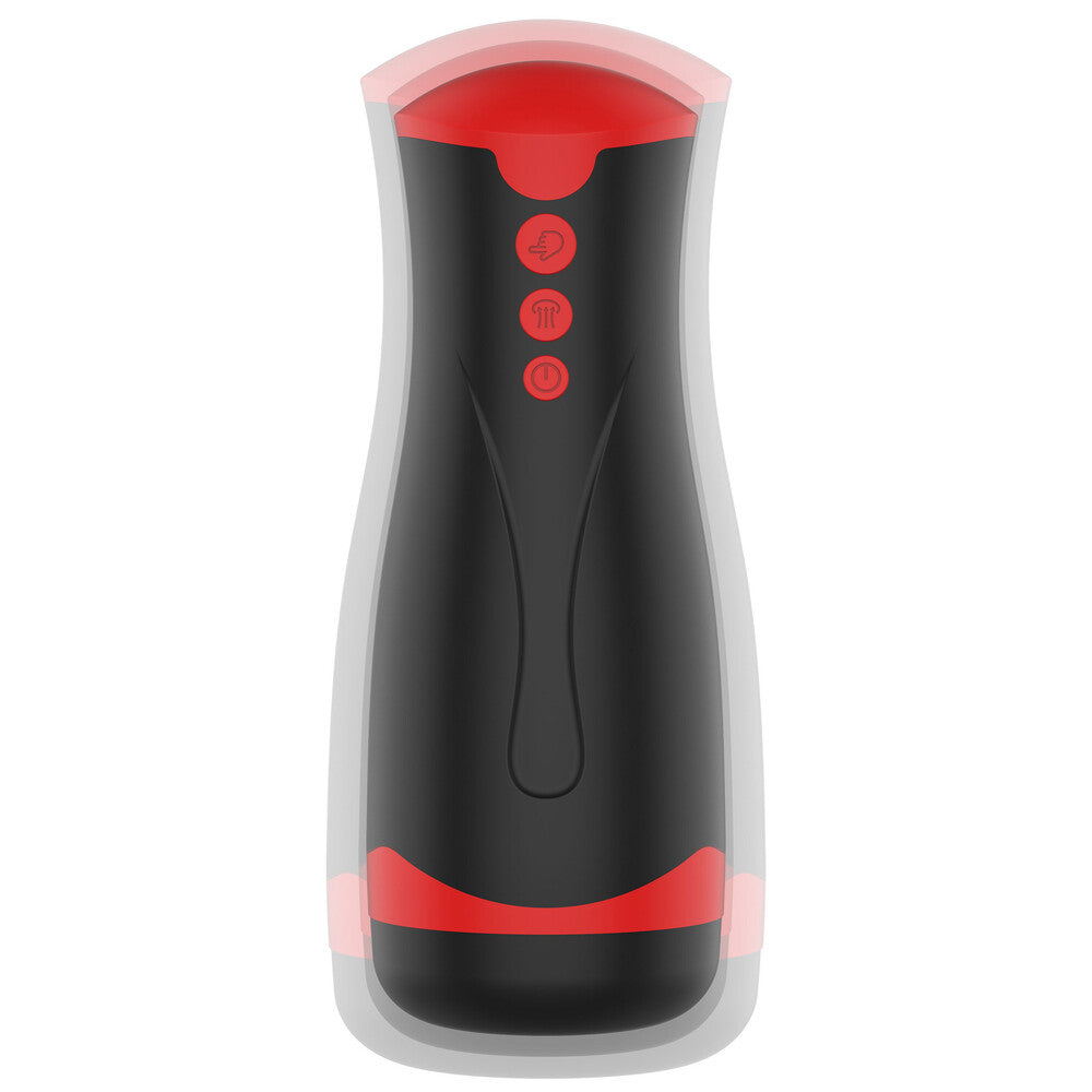 Hidden Desire Fusion X Deep Squeeze Masturbator Black | Male Vibrator | Hidden Desire | Bodyjoys