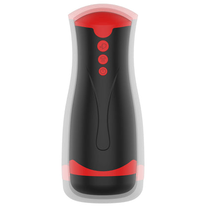 Hidden Desire Fusion X Deep Squeeze Masturbator Black | Male Vibrator | Hidden Desire | Bodyjoys