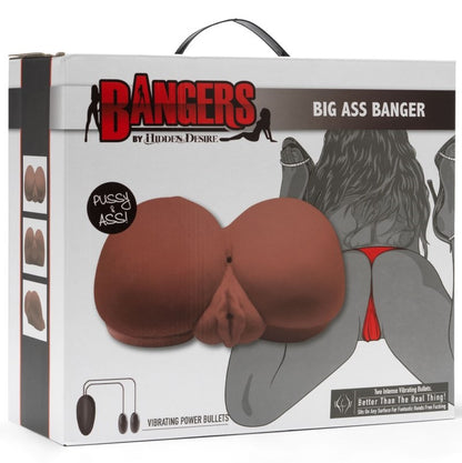 Bangers Big Ass Banger Vibrating Masturbator Brown | Realistic Vagina Masturbator | Hidden Desire | Bodyjoys