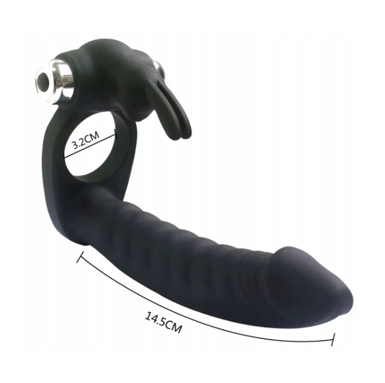 Fun Bunny Teaser Vibrating Rabbit Cock Ring Black | Vibrating Cock Ring | Various brands | Bodyjoys