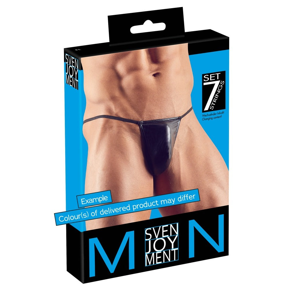 Cottelli Set Of G-String Pouches 7 Pieces | Sexy Male Underwear | Cottelli Lingerie | Bodyjoys