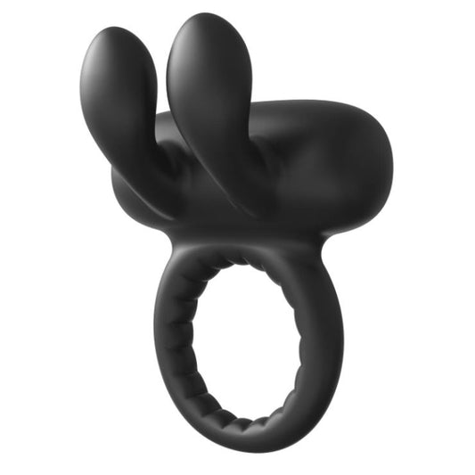 Ramrod Rabbit Vibrating Cock Ring Black | Vibrating Cock Ring | Dream Toys | Bodyjoys