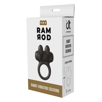 Ramrod Rabbit Vibrating Cock Ring Black | Vibrating Cock Ring | Dream Toys | Bodyjoys