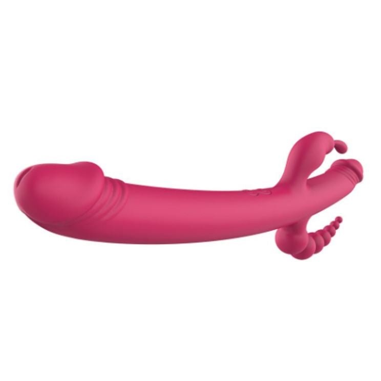 Dreamtoys Essentials Anywhere Pleasure Triple Vibe Pink | Double-Ended Dildo | Dream Toys | Bodyjoys