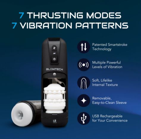 Blowtech Auto Stroker Machine Ultimate Thrusting Masturbator | Male Vibrator | Dream Toys | Bodyjoys