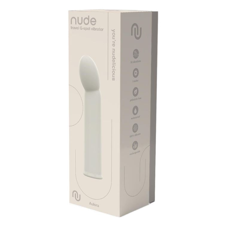 Nude Aulora Mini Travel G-Spot Vibrator Grey | Bullet Vibrator | Dream Toys | Bodyjoys