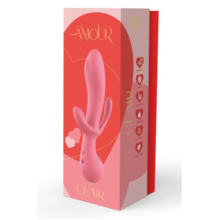 Amour Triple Pleasure Rabbit Vibrator Claire Pink | Rabbit Vibrator | Dream Toys | Bodyjoys