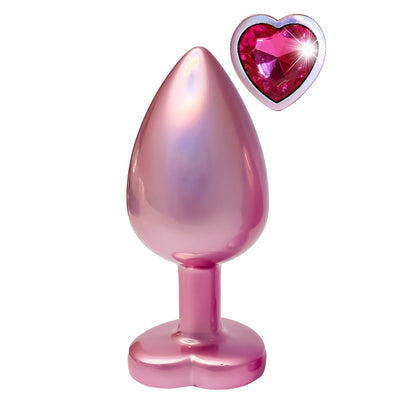 Gleaming Love Pearl Pink Metal Butt Plug Large | Metal Butt Plug | Dream Toys | Bodyjoys