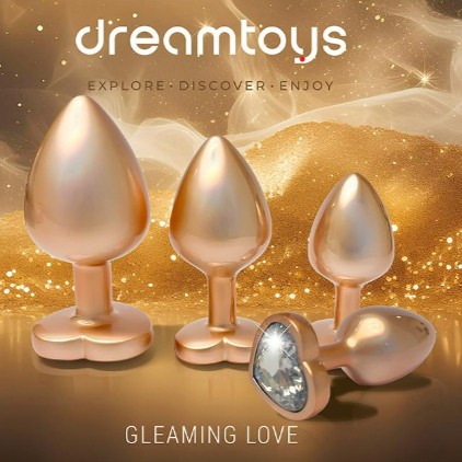 Gleaming Love Pearl Gold Metal Butt Plug Large | Metal Butt Plug | Dream Toys | Bodyjoys