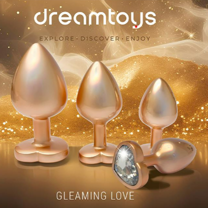 Gleaming Love Pearl Gold Metal Butt Plug Large | Metal Butt Plug | Dream Toys | Bodyjoys