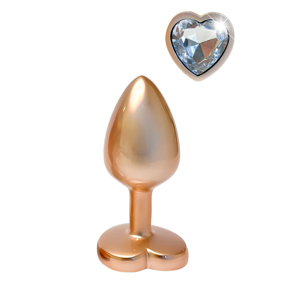 Gleaming Love Pearl Gold Metal Butt Plug Small | Metal Butt Plug | Dream Toys | Bodyjoys