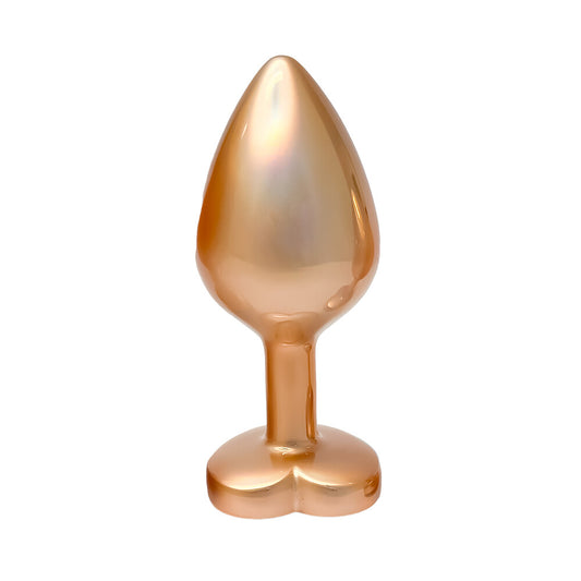 Gleaming Love Pearl Gold Metal Butt Plug Medium | Metal Butt Plug | Dream Toys | Bodyjoys