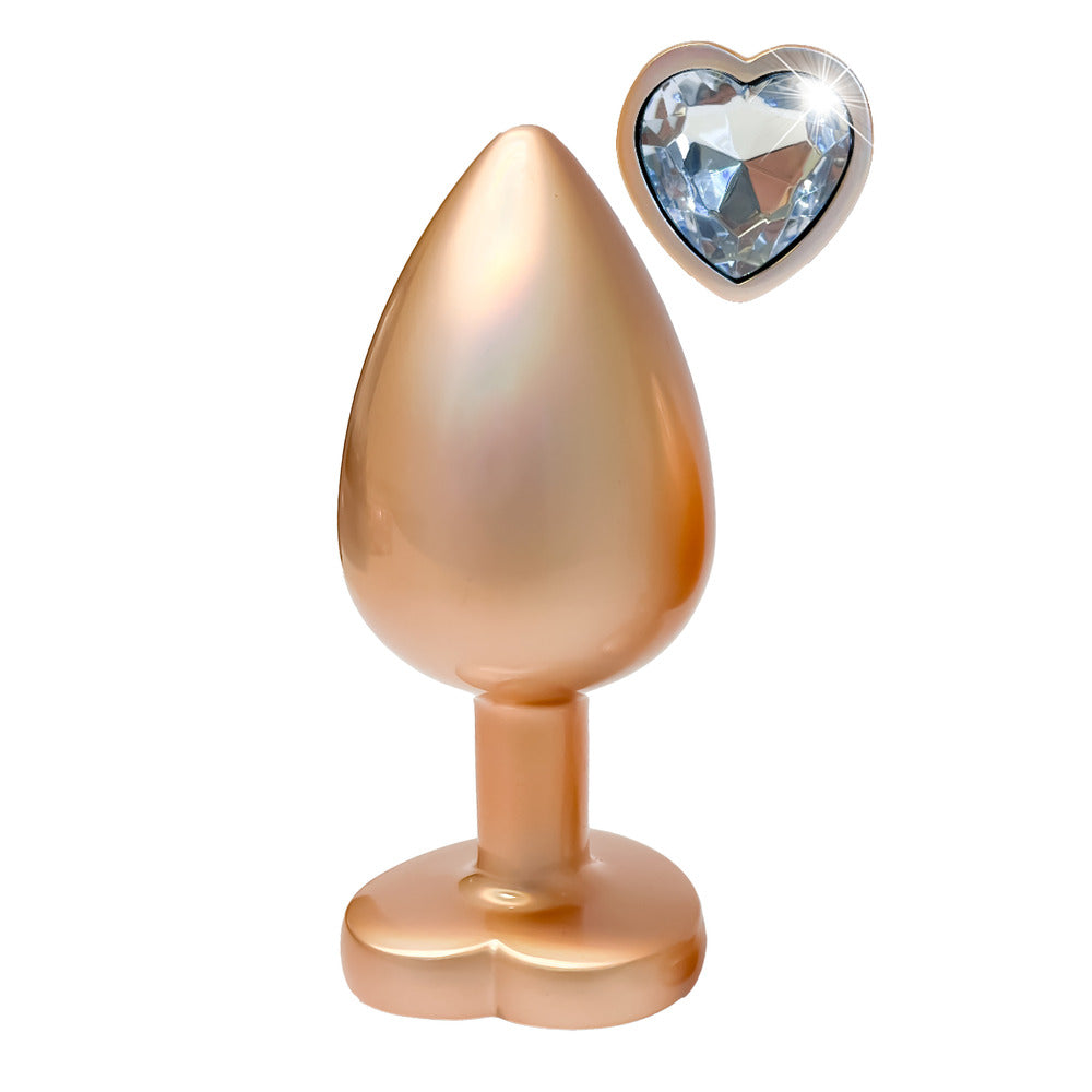 Gleaming Love Pearl Gold Metal Butt Plug Large | Metal Butt Plug | Dream Toys | Bodyjoys