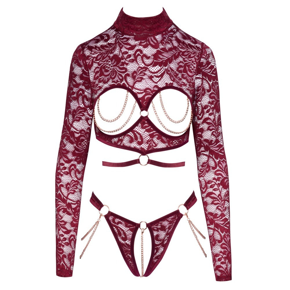 Abierta Fina Open Lace Body Red | Bodies & Teddies | Abierta Fina | Bodyjoys