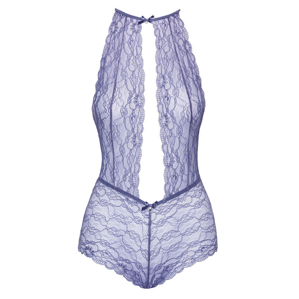 Kissable Delicate Lace Halterneck Body Lavender | Bodies & Teddies | Kissable Lingerie | Bodyjoys